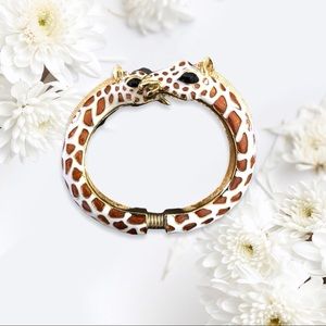 Kenneth J. Lane Giraffe Heads Bangle Gold Plated